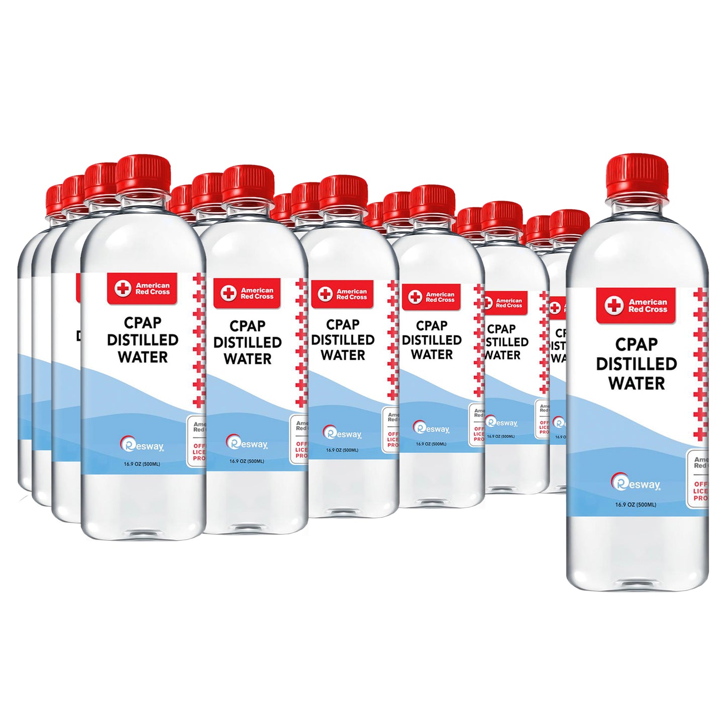 American Red Cross Distilled Water | Travel Bottles for Resmed, Respironics Machines, Personal Humidifier | Medical Supplies for Vacation | Travel-Friendly, Clean |