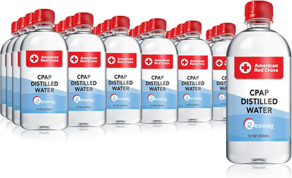 American Red Cross Distilled Water | Travel Bottles for Resmed, Respironics Machines, Personal Humidifier | Medical Supplies for Vacation | Travel-Friendly, Clean |