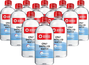 American Red Cross Distilled Water | Travel Bottles for Resmed, Respironics Machines, Personal Humidifier | Medical Supplies for Vacation | Travel-Friendly, Clean |