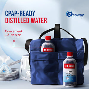 American Red Cross Distilled Water | Travel Bottles for Resmed, Respironics Machines, Personal Humidifier | Medical Supplies for Vacation | Travel-Friendly, Clean |