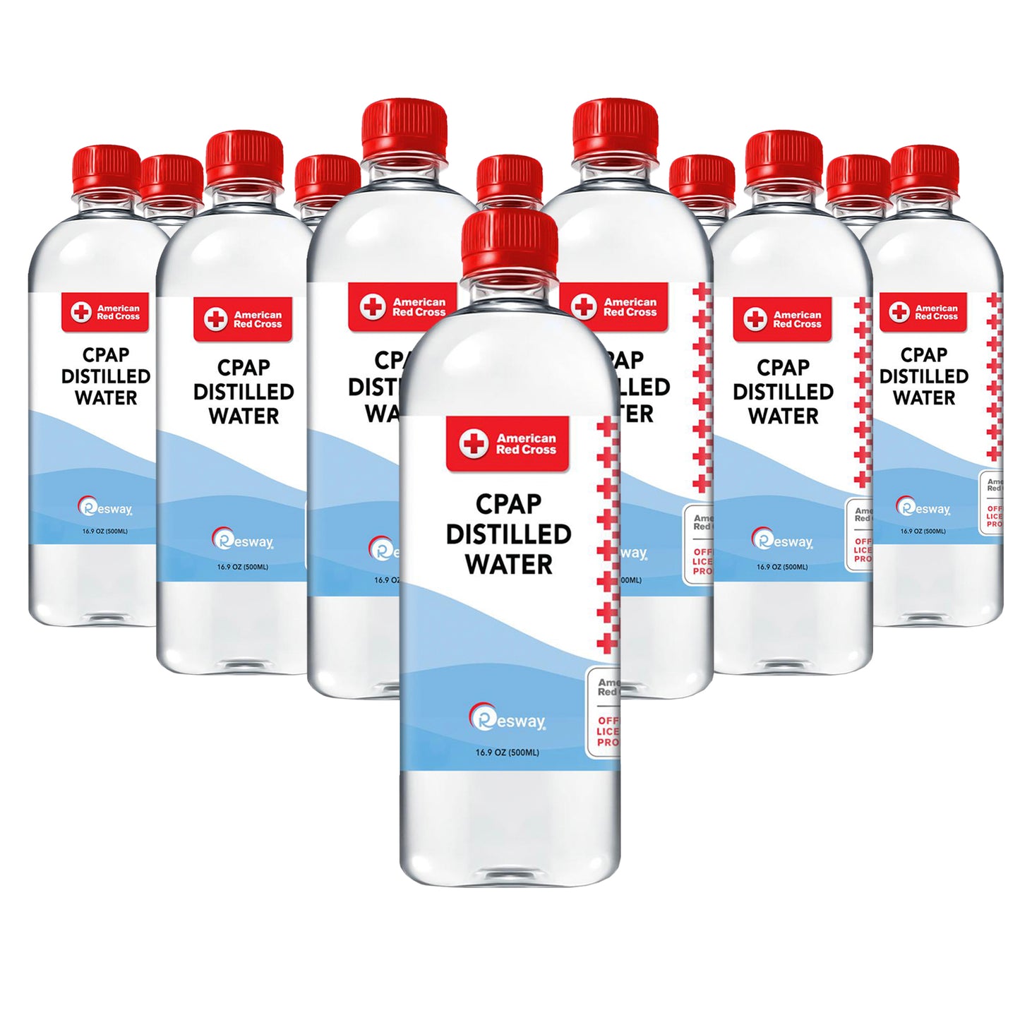 American Red Cross Distilled Water | Travel Bottles for Resmed, Respironics Machines, Personal Humidifier | Medical Supplies for Vacation | Travel-Friendly, Clean |