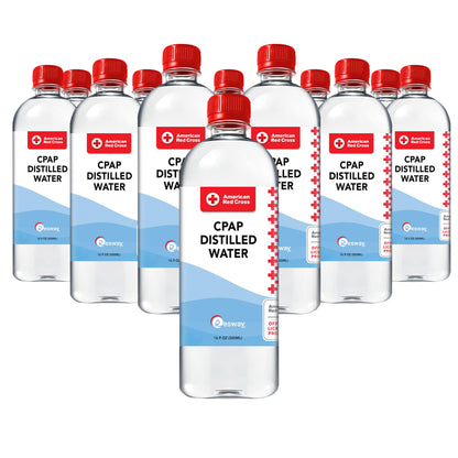 American Red Cross Distilled Water | Travel Bottles for Resmed, Respironics Machines, Personal Humidifier | Medical Supplies for Vacation | Travel-Friendly, Clean |