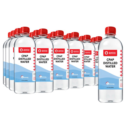 American Red Cross Distilled Water | Travel Bottles for Resmed, Respironics Machines, Personal Humidifier | Medical Supplies for Vacation | Travel-Friendly, Clean |