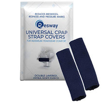 Load image into Gallery viewer, Resway Universal Respiratory Strap Covers - Extra Soft Double Layered Fleece Cushions for Comfort - Reduces Irritation, Redness, Pressure Marks -Fits Most Headgear Brands, Adjustable, Machine Washable